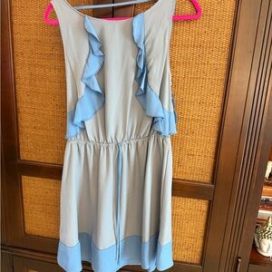 Blue Ruffled  Dress